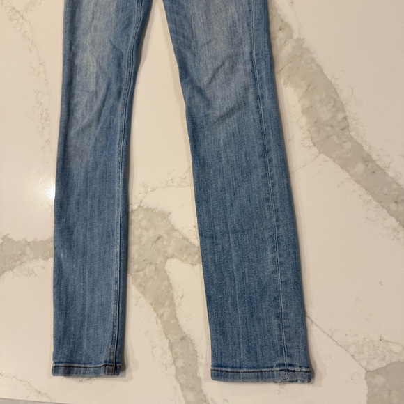 Reformation Cyprus Ultra High Rise Skinny Denim Jeans Womens 24 Light Blue Wash - Picture 2 of 10